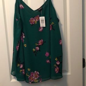 Torrid size 2 green floral swing cami